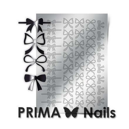 Prima Nails, Металлизированные наклейки PR-001, серебро