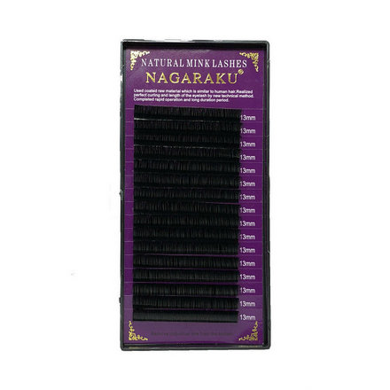 NAGARAKU, Ресницы на ленте Natural Mink, 13/0,12 мм, D-изгиб
