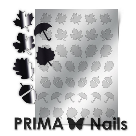 Prima Nails, Металлизированные наклейки FL-06, серебро
