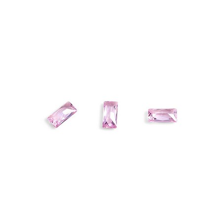 TNL, Кристаллы «Багет» №2, розовые, 10 шт.