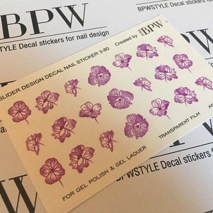 BPW.Style, Слайдер-дизайн «Цветы» №3-80, фиолетовый градиент