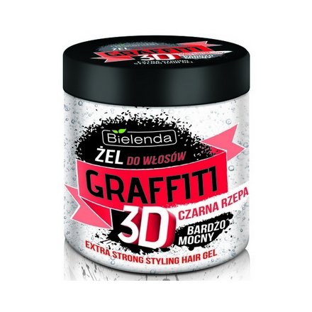 Bielenda, Гель для волос Graffiti 3D Extra Strong, черная ре