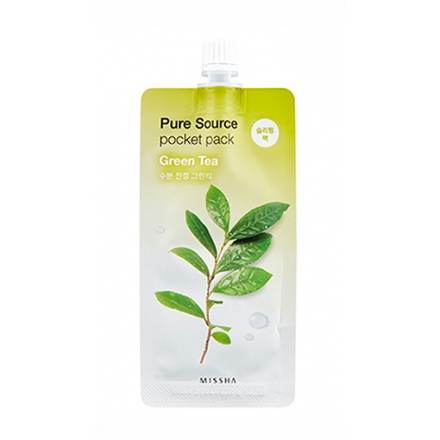 Missha, Маска для лица Pure Source Green Tea, pocket pack, 1