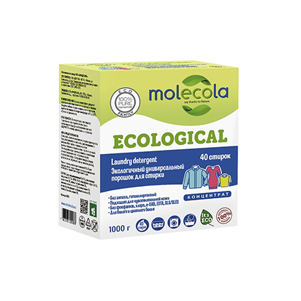 Molecola, Универсальный стиральный порошок-концентрат, 1 кг