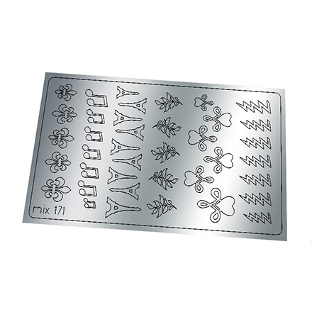 Freedecor, Металлизированные наклейки №171, серебро