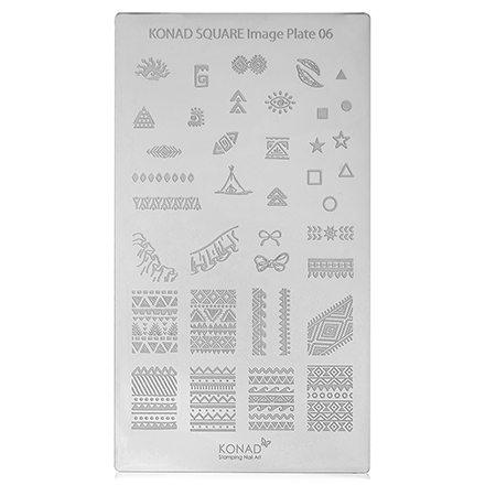 Konad, Пластина для стемпинга Square Image Plate № 06