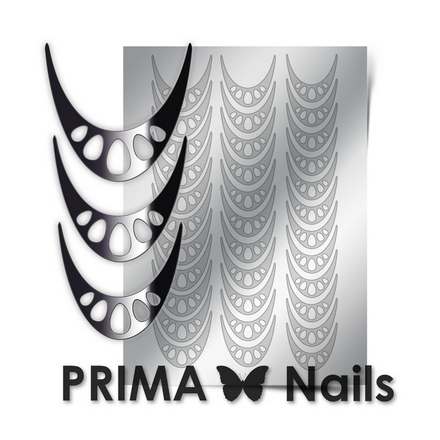 Prima Nails, Металлизированные наклейки CL-006, серебро