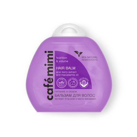 Cafemimi, Бальзам для волос «Питание и объем», 100 мл