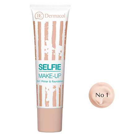 Dermacol, База и тональный крем Selfie Make-up 2 в 1, тон №1