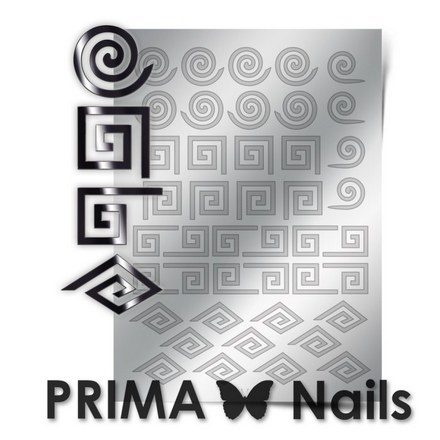 Prima Nails, Металлизированные наклейки GM-01, серебро