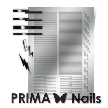 Prima Nails, Металлизированные наклейки GM-05, серебро