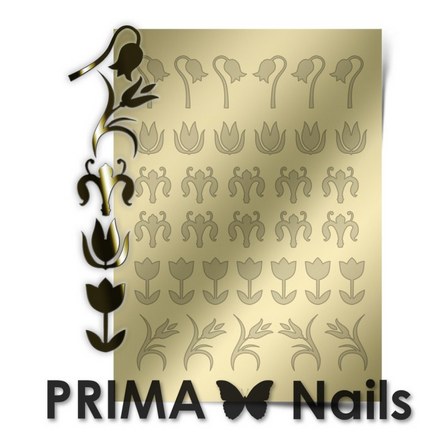 Prima Nails, Металлизированные наклейки FL-02, золото