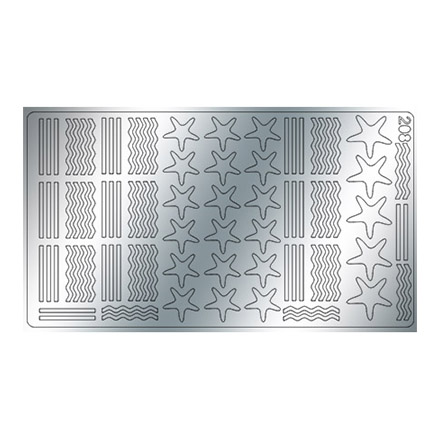 Freedecor, Металлизированные наклейки №208, серебро