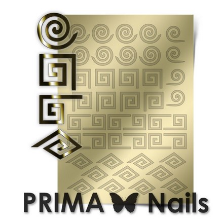 Prima Nails, Металлизированные наклейки GM-01, золото