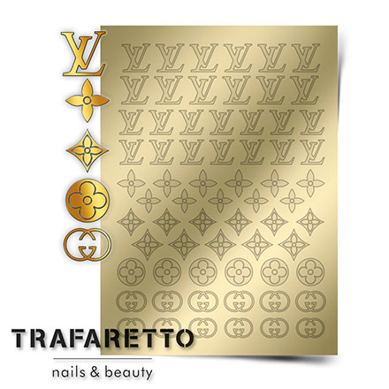 Trafaretto, Металлизированные наклейки Fsh-02, золото