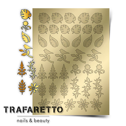 Trafaretto, Металлизированные наклейки FL-02, золото