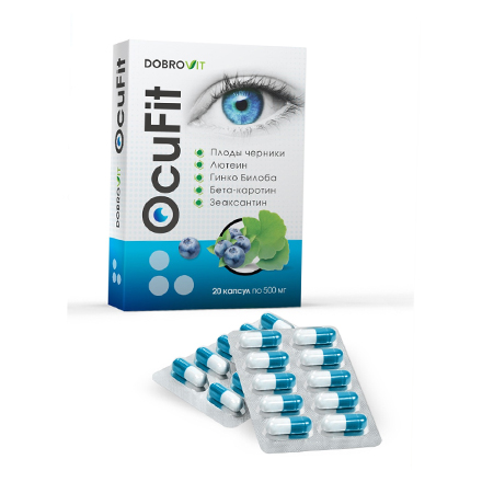 Dobrovit, Комплекс для глаз DobroVit OcuFit, 20х500 мг