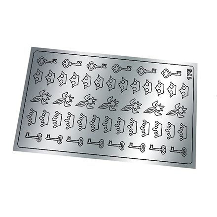 Freedecor, Металлизированные наклейки №175, серебро