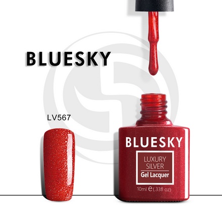 Bluesky, Гель-лак Luxury Silver №567