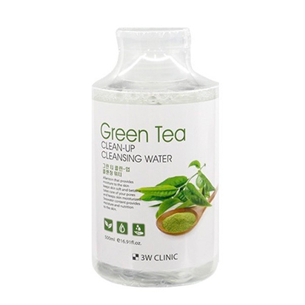 3W Clinic, Очищающая вода Green Tea, 500 мл
