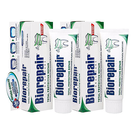 BioRepair, Набор зубных паст Total Protective, 2 шт.