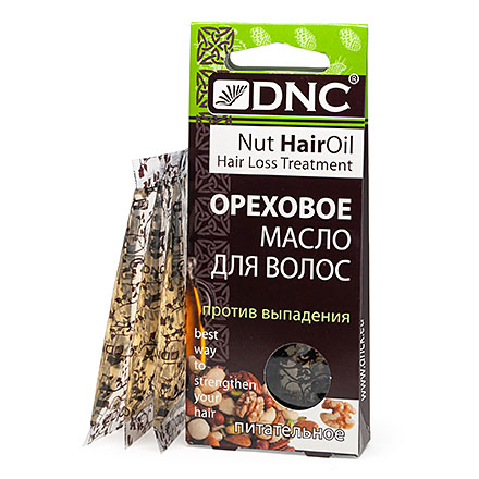 DNC, Ореховое масло для волос «Питательное», 3х15 мл