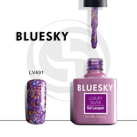Bluesky, Гель-лак Luxury Silver №491