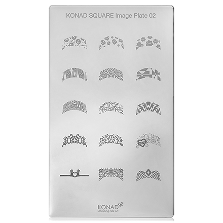 Konad, Пластина для стемпинга Square Image Plate № 02