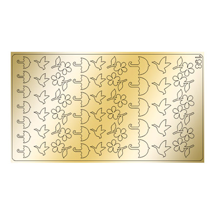 Freedecor, Металлизированные наклейки №198, золото
