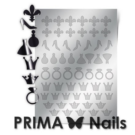 Prima Nails, Металлизированные наклейки FSH-03, серебро