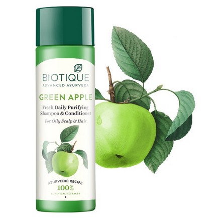 Biotique, Шампунь-кондиционер для волос Bio Green Apple, 190