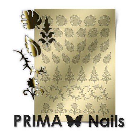 Prima Nails, Металлизированные наклейки FL-03, золото