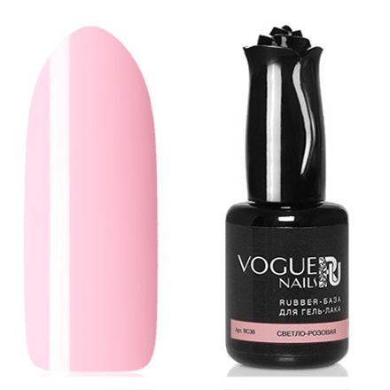 Vogue Nails, База для гель-лака Rubber, светло-розовая, 18 м
