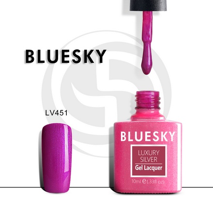 Bluesky, Гель-лак Luxury Silver №451