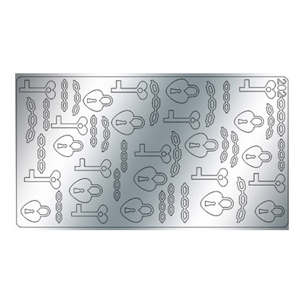 Freedecor, Металлизированные наклейки №202, серебро