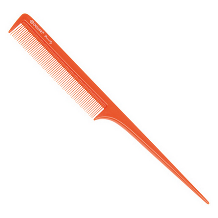 Dewal, Расческа с пластиковым хвостиком, оранжевая, 20,5 см