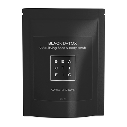 Beautific, Скраб для лица и тела Black D-tox, 100 г