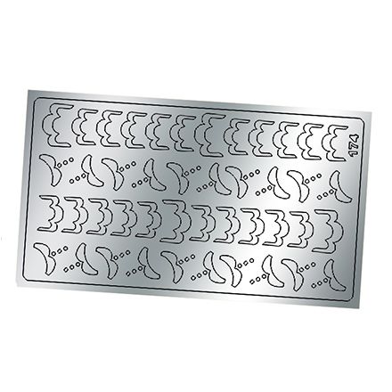 Freedecor, Металлизированные наклейки №174, серебро