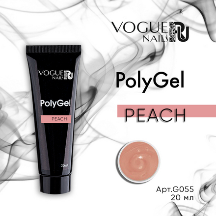 Vogue Nails, PolyGel, Peach, 20 мл