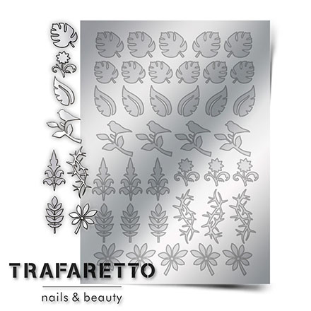 Trafaretto, Металлизированные наклейки FL-02, серебро