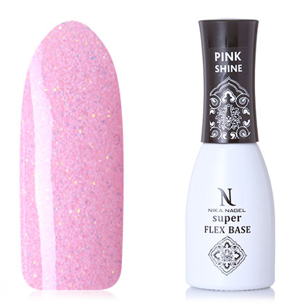 Nika Nagel, База Super Flex, Pink Shine, 10 мл