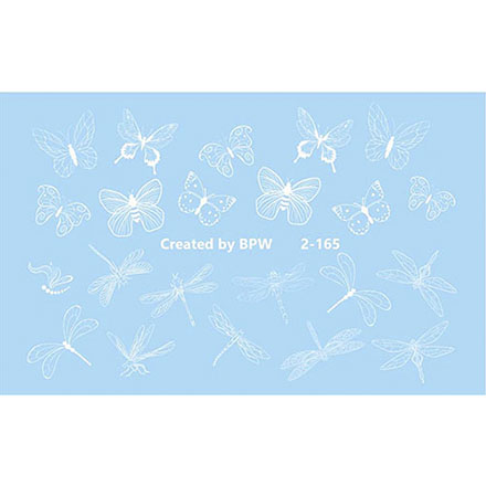 BPW.Style, Слайдер-дизайн «Белые бабочки и стрекозы» №2-165