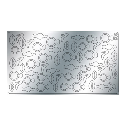 Freedecor, Металлизированные наклейки №203, серебро