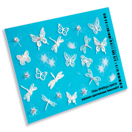 BPW.style, 3D-слайдер с кристаллами «Бабочки», №3d-3010