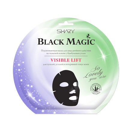 Shary, Маска для лица Black Magic, подтягивающая, Visible Li