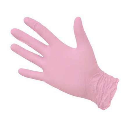 White line, Перчатки нитриловые розовые, размер XS, 100 шт.
