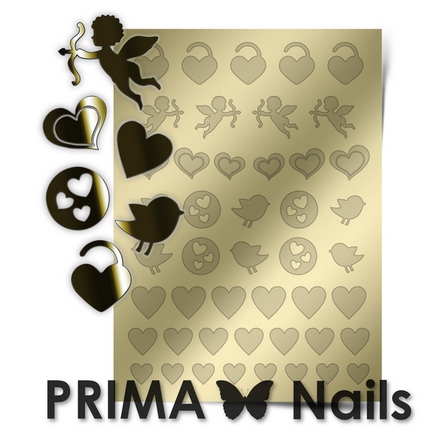 Prima Nails, Металлизированные наклейки LV-02, золото