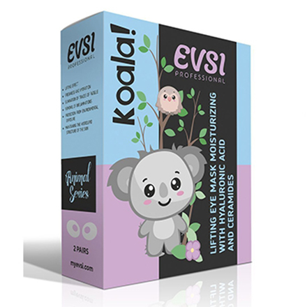 EVSI, Лифтинг-маска для кожи вокруг глаз Koala!, 4 шт.