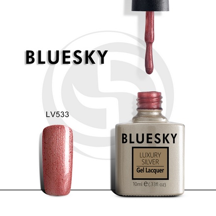 Bluesky, Гель-лак Luxury Silver №533