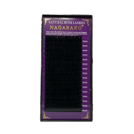 NAGARAKU, Ресницы на ленте Natural Mink, 14/0,12 мм, C-изгиб